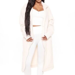 Fashion Nova Ivory Sherpa Jacket